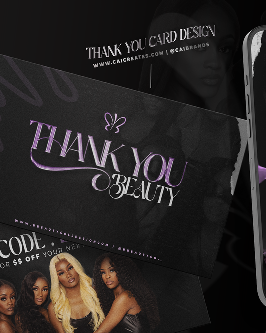 Thank you card design