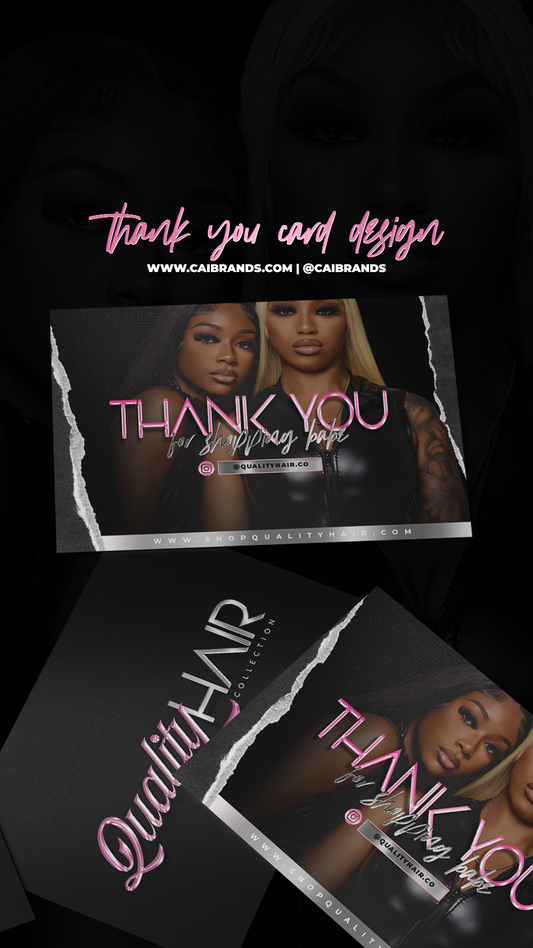Thank you card design